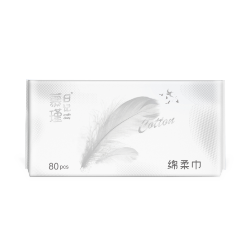Convenient 80-Count Cleanliness and Hygiene Disposable Soft Facial Cleansing Dry Wipes